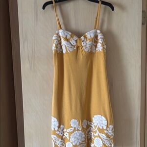 INC International Concepts Yellow and White Dress